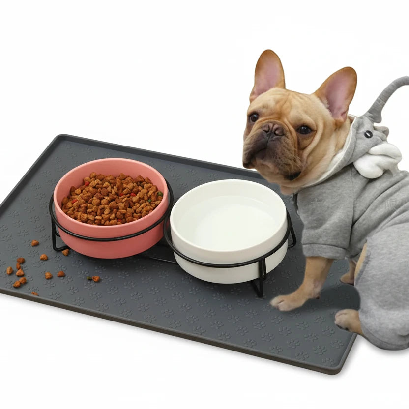 Tapis gamelle anti-débordement – protège votre sol efficacement